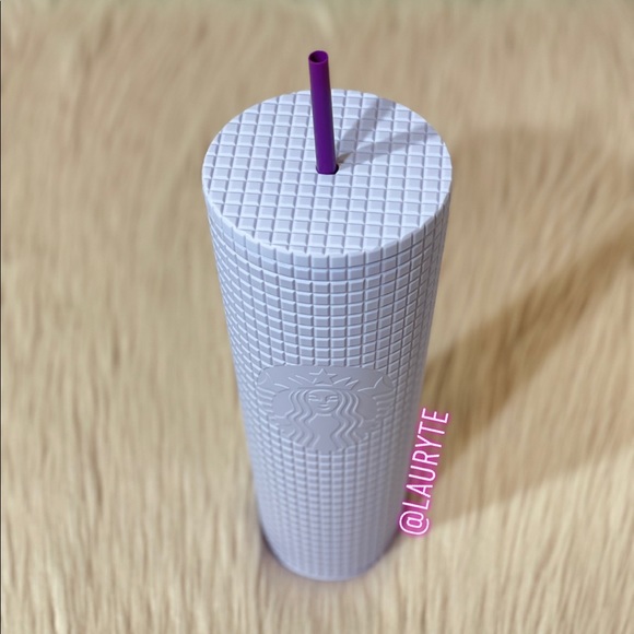 Starbucks Purple Lilac Matte Grid Disco Tumbler